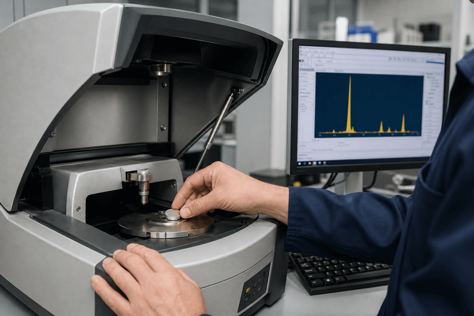 Caracterizarea compoziției unui material cu un spectrometru XRF